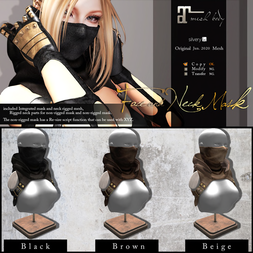 __..Silvery K..__Face and Neck Mask (all-colors)
